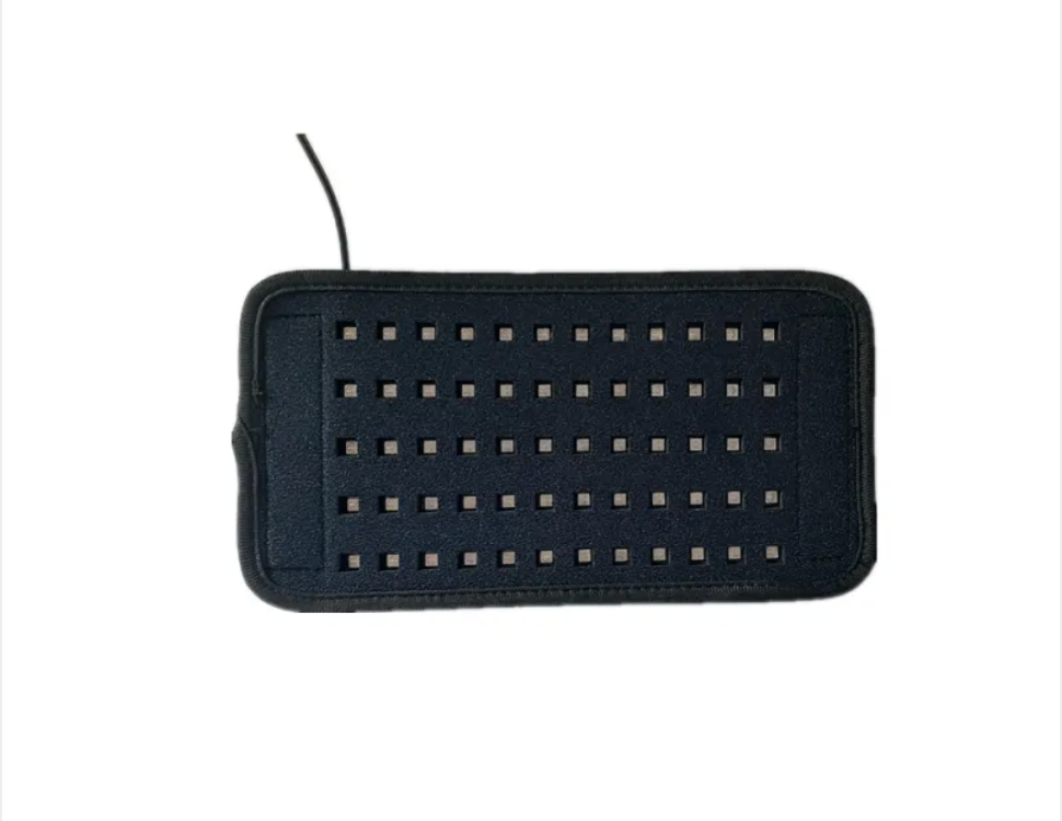 Exact supplier photograph of the black AuraZen LumaBelt panel with five rows of twelve LED windows.